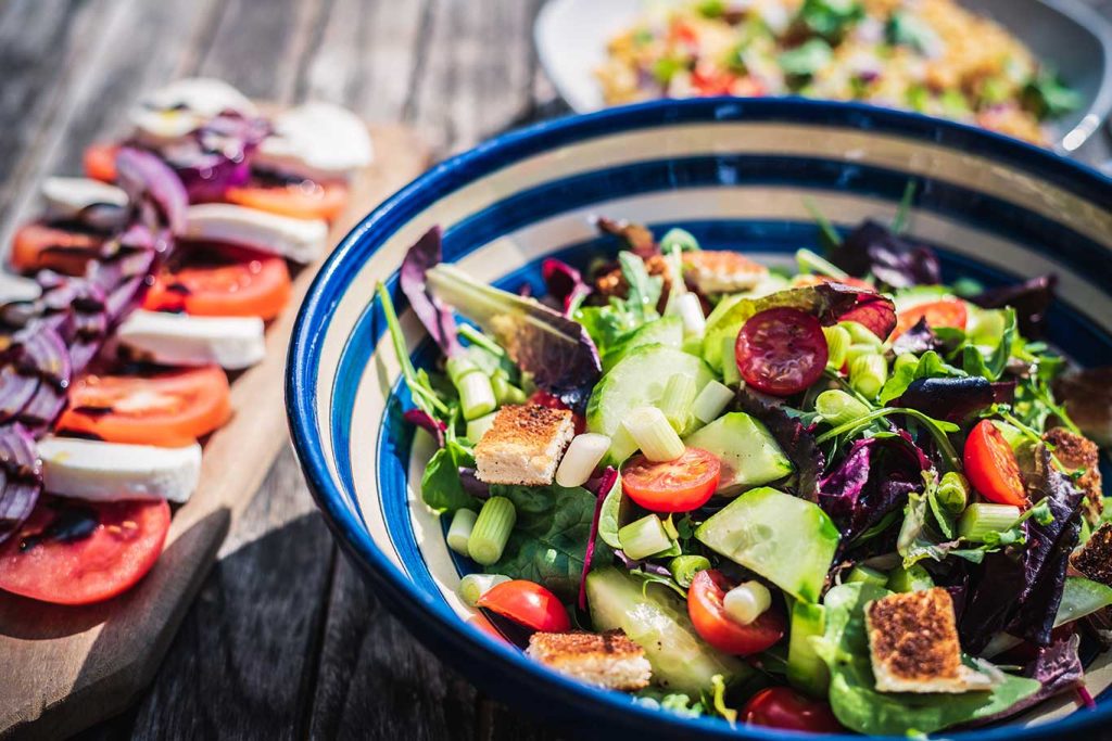 Healthy vegetable salad